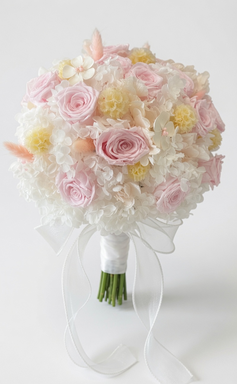 Bridal Hand Bouquet Preserved Rose & Hydrangea