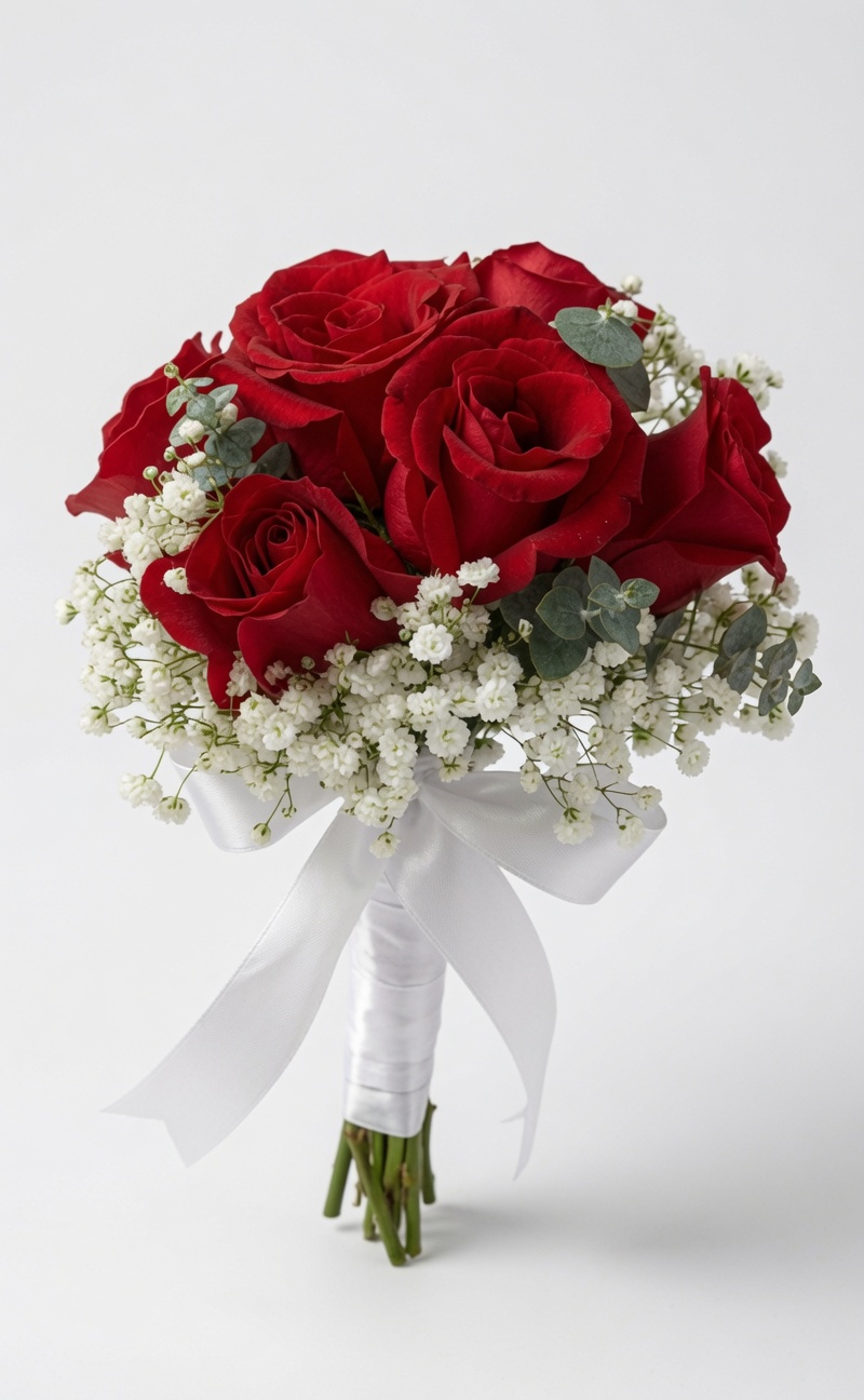 Bridal Hand Bouquet Classic Red Rose
