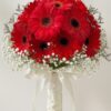 Bridal Hand Bouquet Classic Red Gerbera