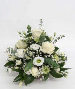 Condolences Funeral Basket Rose & Baby’s Breath