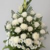 Condolences Funeral Basket White Rose & Lily