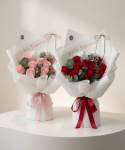10 Stalks Rose Bouquet | Pink Red Rose Bouquet