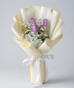 Tulip Bouquet Three Purple Softness