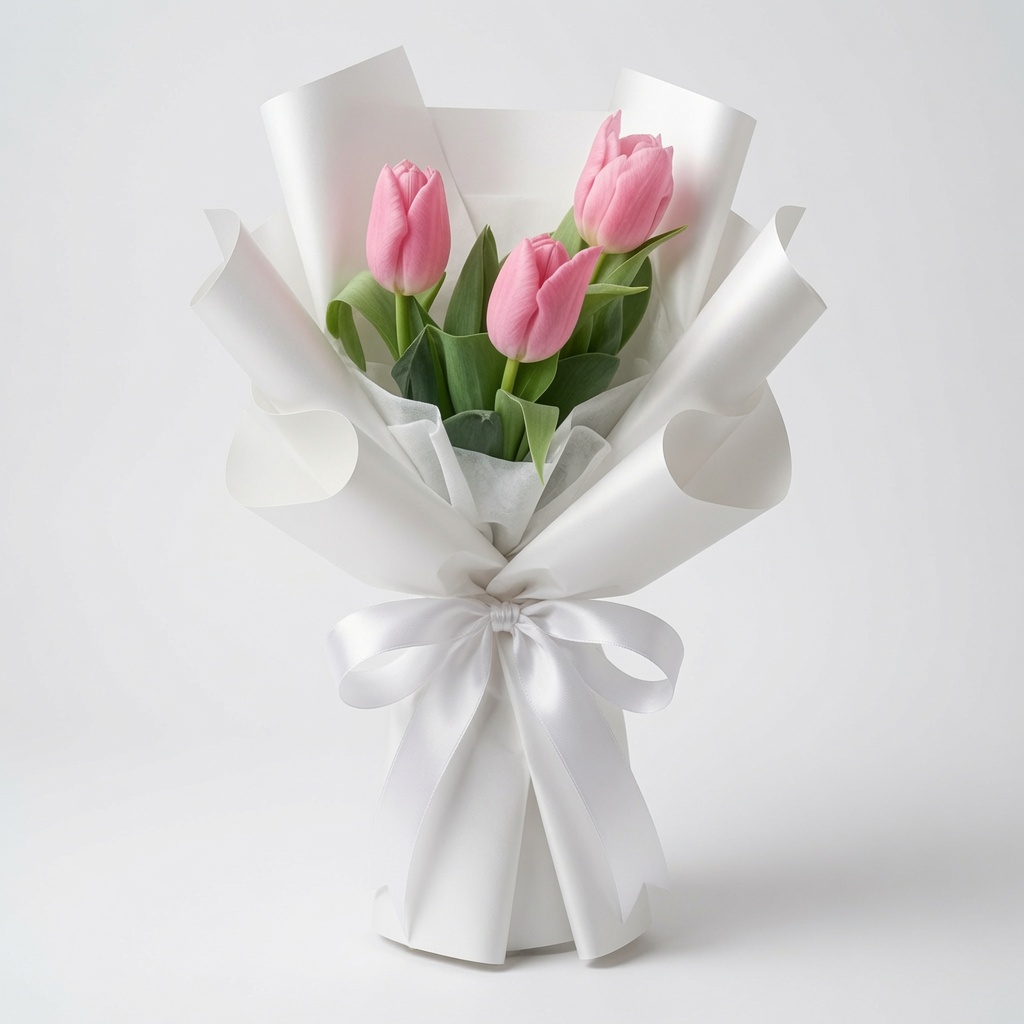 Tulip Bouquet Pink Blush Trio