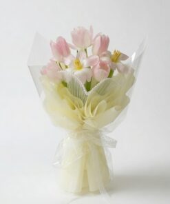 Tulip Bouquet Pastel Pink Dew