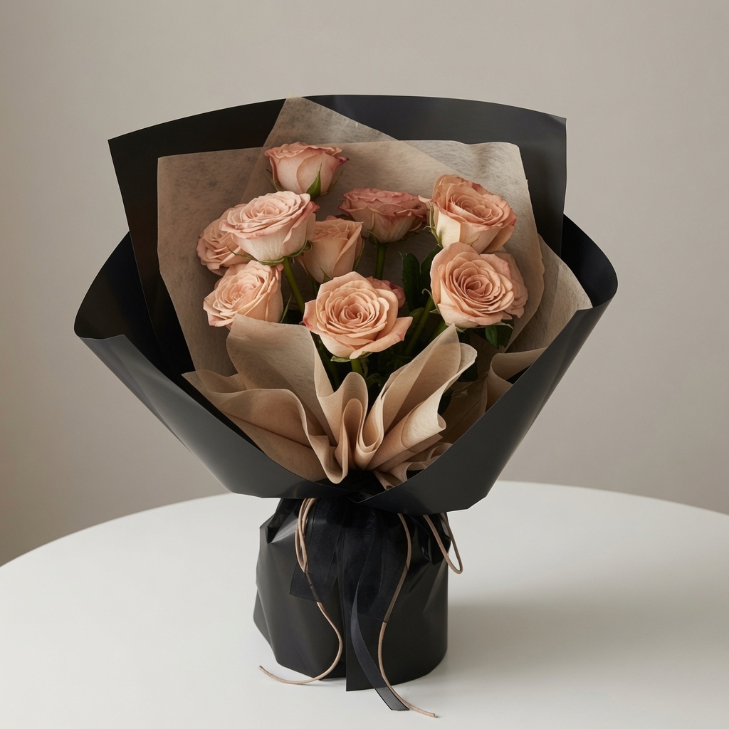 9 stalks Cappuccino Rose Bouquet