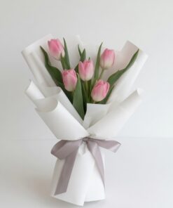 Tulip Bouquet Snowveil Pink