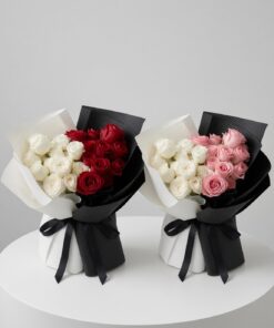 Pink White Red Rose Bouquet | Premium Gift Bouquet