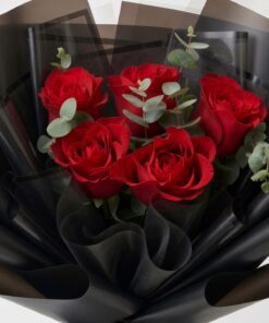 Red Rose Bouquet Black Love - Image 2