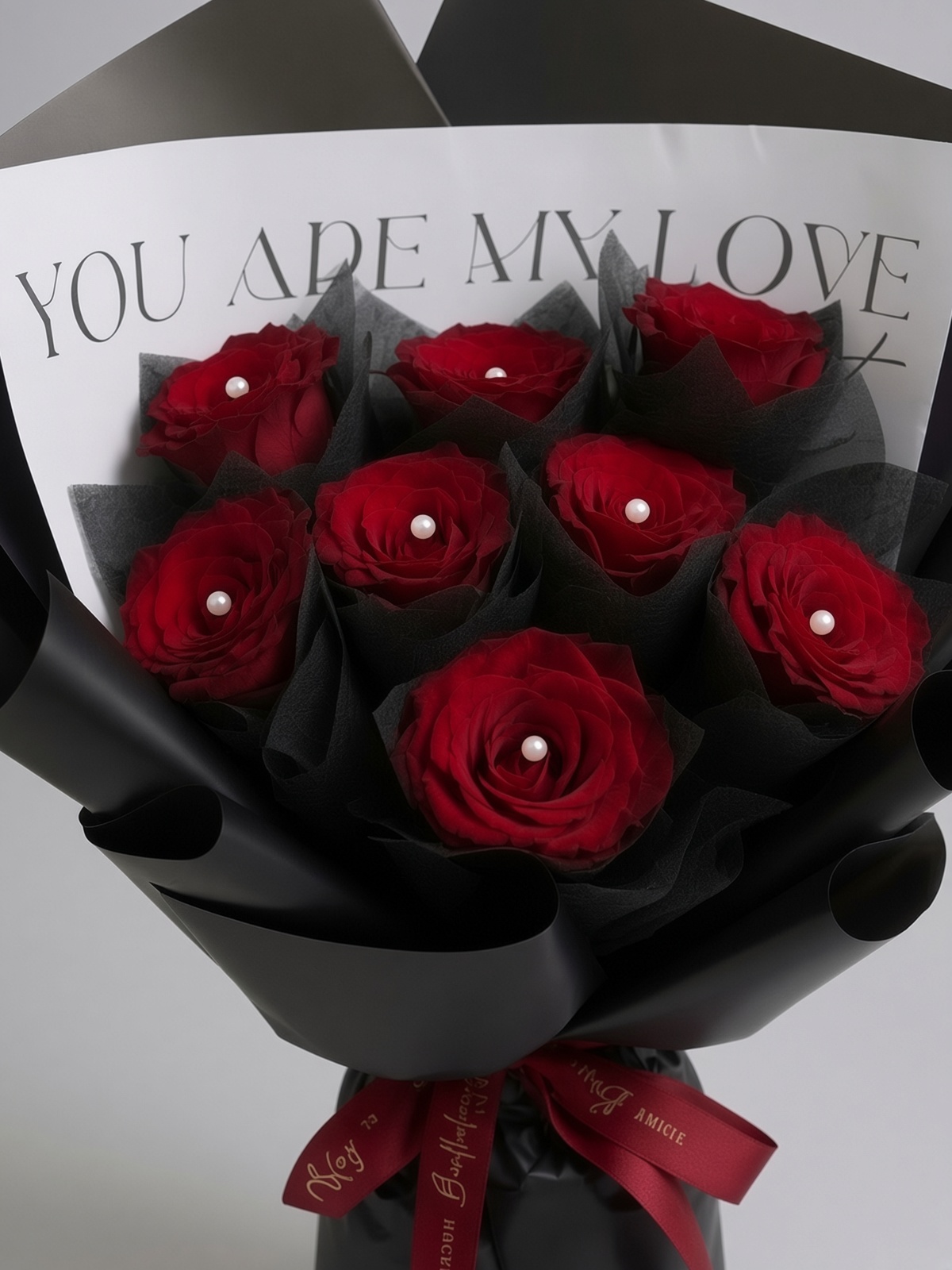Red Rose Bouquet | 8 stalks Rose Bouquet - Image 2