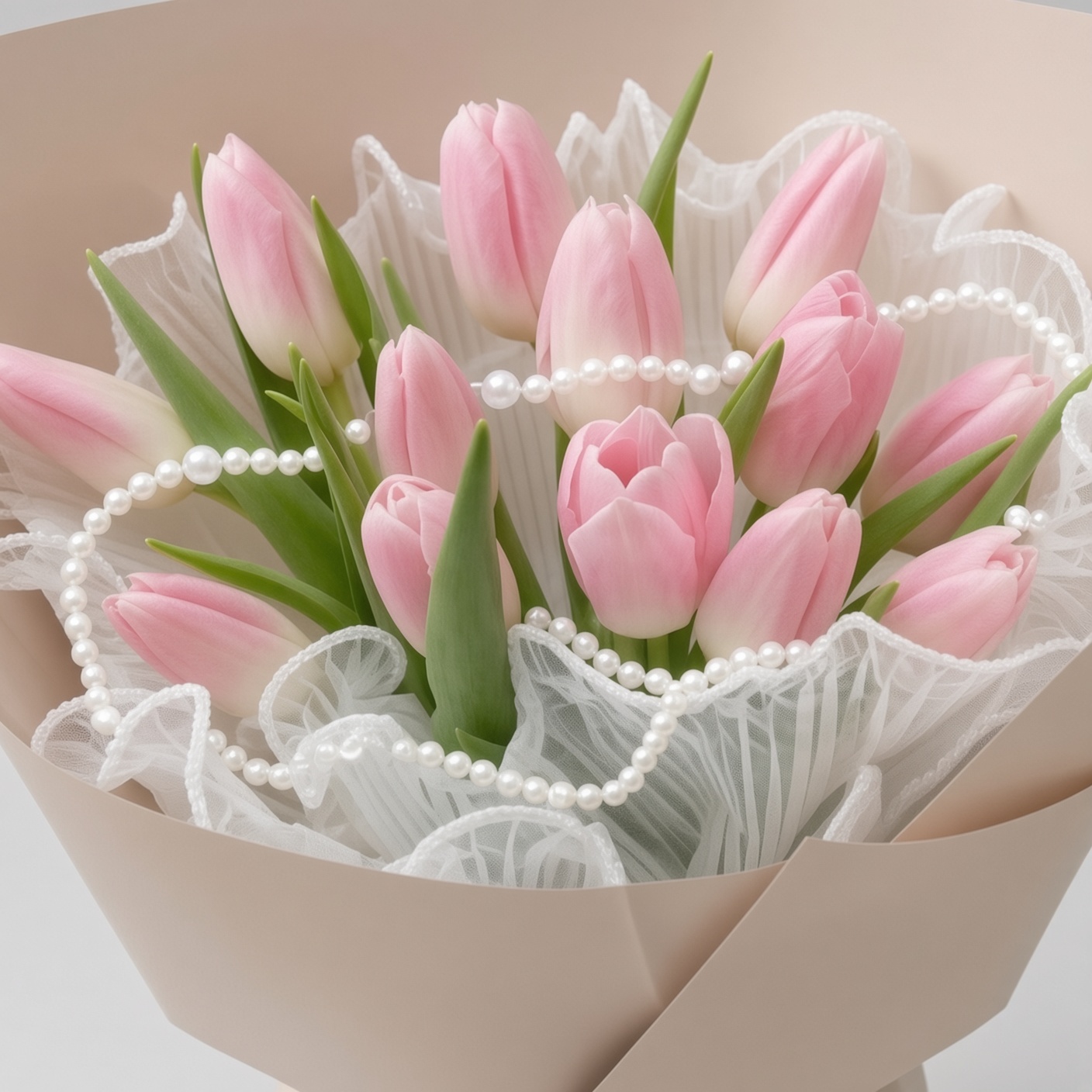 Tulip Bouquet Luna Pearl Pink - Image 2