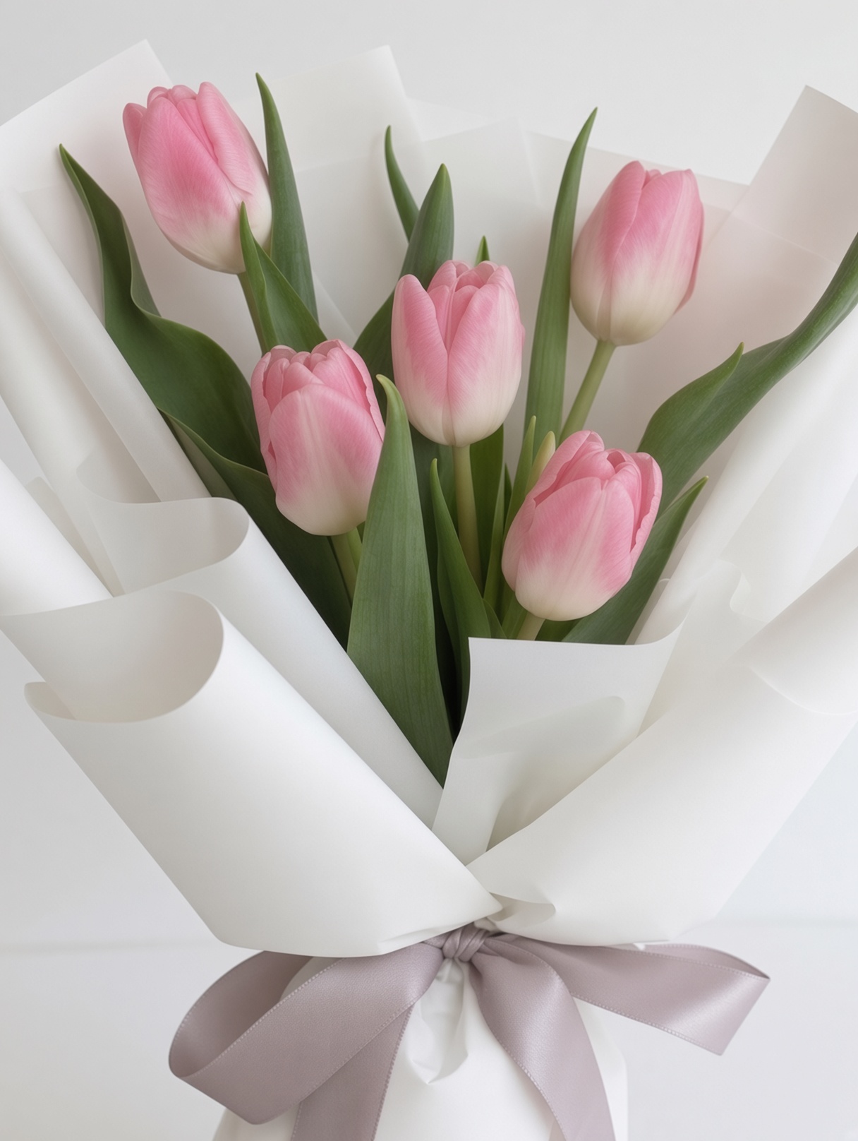 Tulip Bouquet Snowveil Pink - Image 2