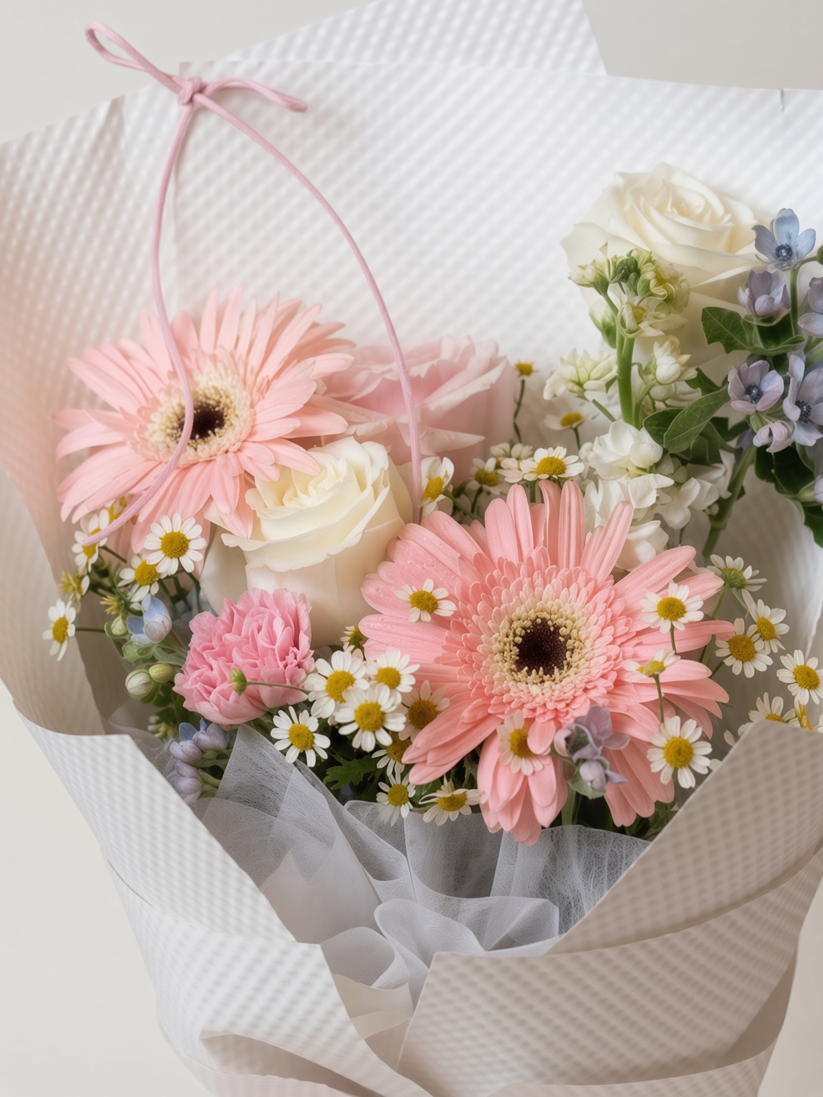 Mixed Flowers Bouquet | Rose Gerbera Carnation Bouquet - Image 2