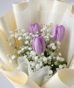 Tulip Bouquet Three Purple Softness - Image 2