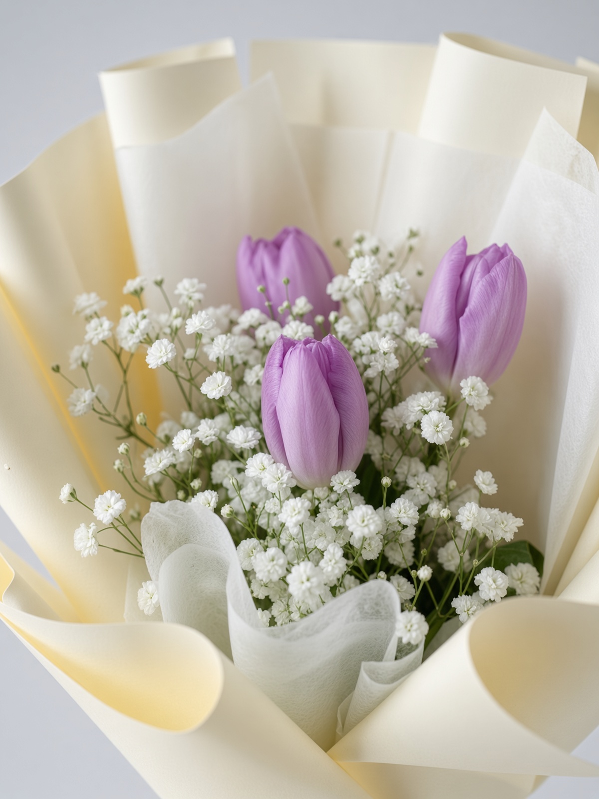 Tulip Bouquet Three Purple Softness - Image 2