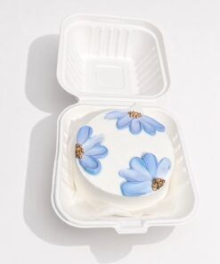 3" Bento Cake Soft Blue Floral