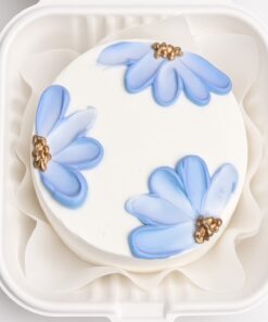 3" Bento Cake Soft Blue Floral - Image 2