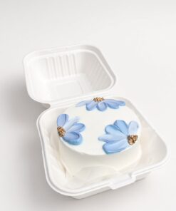 3" Bento Cake Soft Blue Floral - Image 4