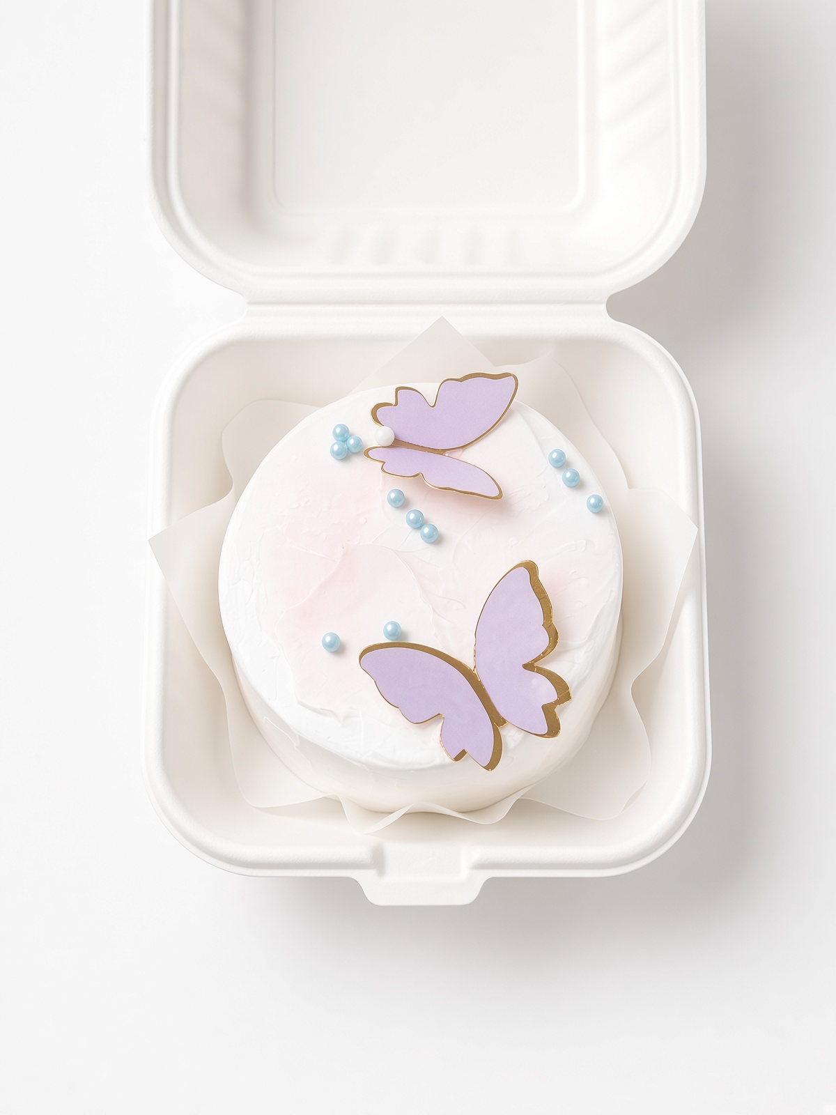3" Bento Cake Lavender Butterfly