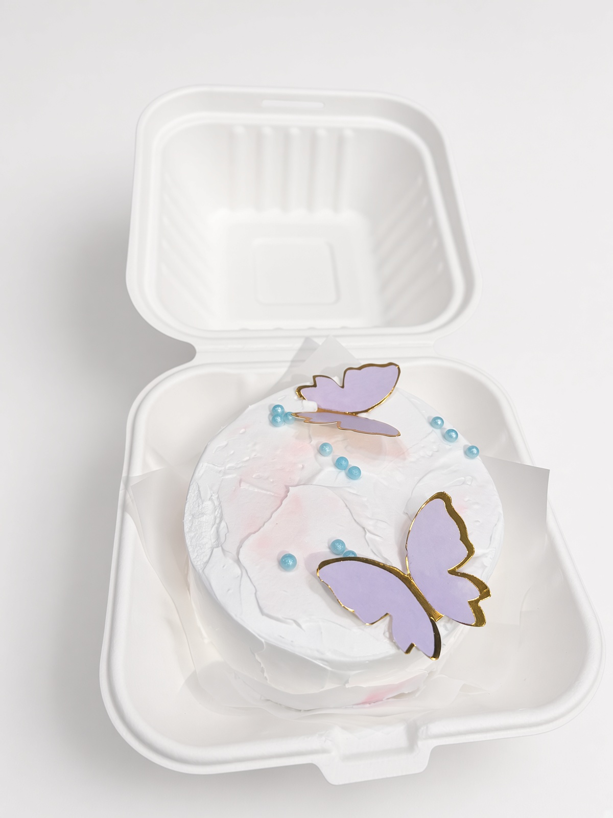 3" Bento Cake Lavender Butterfly - Image 3