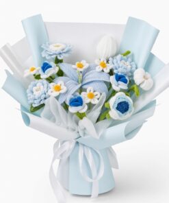 Crochet & Chenille Bouquet Blue Serenity