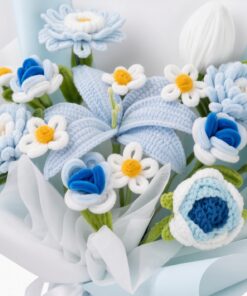 Crochet & Chenille Bouquet Blue Serenity - Image 2