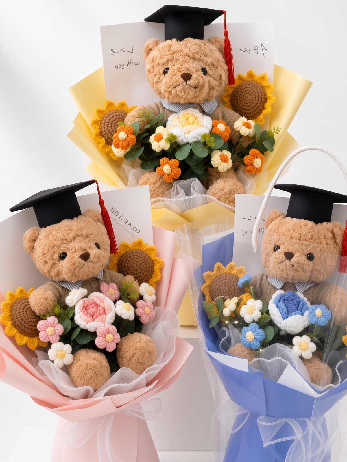 Crochet Teddy Bouquet Proud Graduate