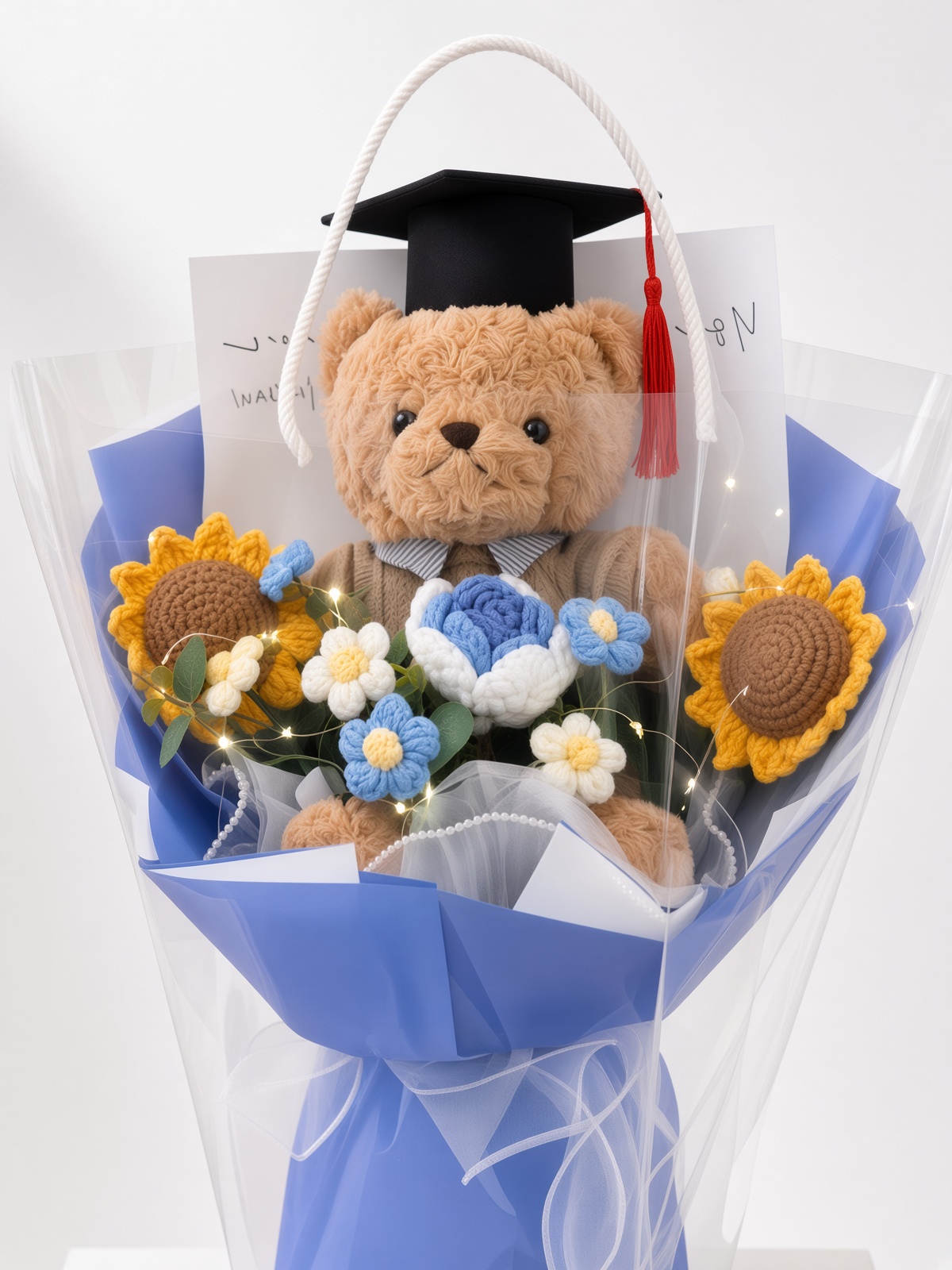 Crochet Teddy Bouquet Proud Graduate - Image 3