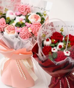 Crochet Rose Bouquet Pearl Romance - Image 2