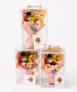 Crochet Doll Gift Bouquet Graduation Sunshine