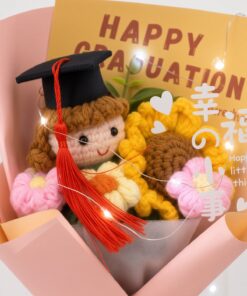 Crochet Doll Gift Bouquet Graduation Sunshine - Image 3