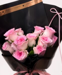 Pink Rose Bouquet | 9 stalks Rose Bouquet - Image 2