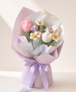 Crochet Tulip Bouquet Lavender Meadow