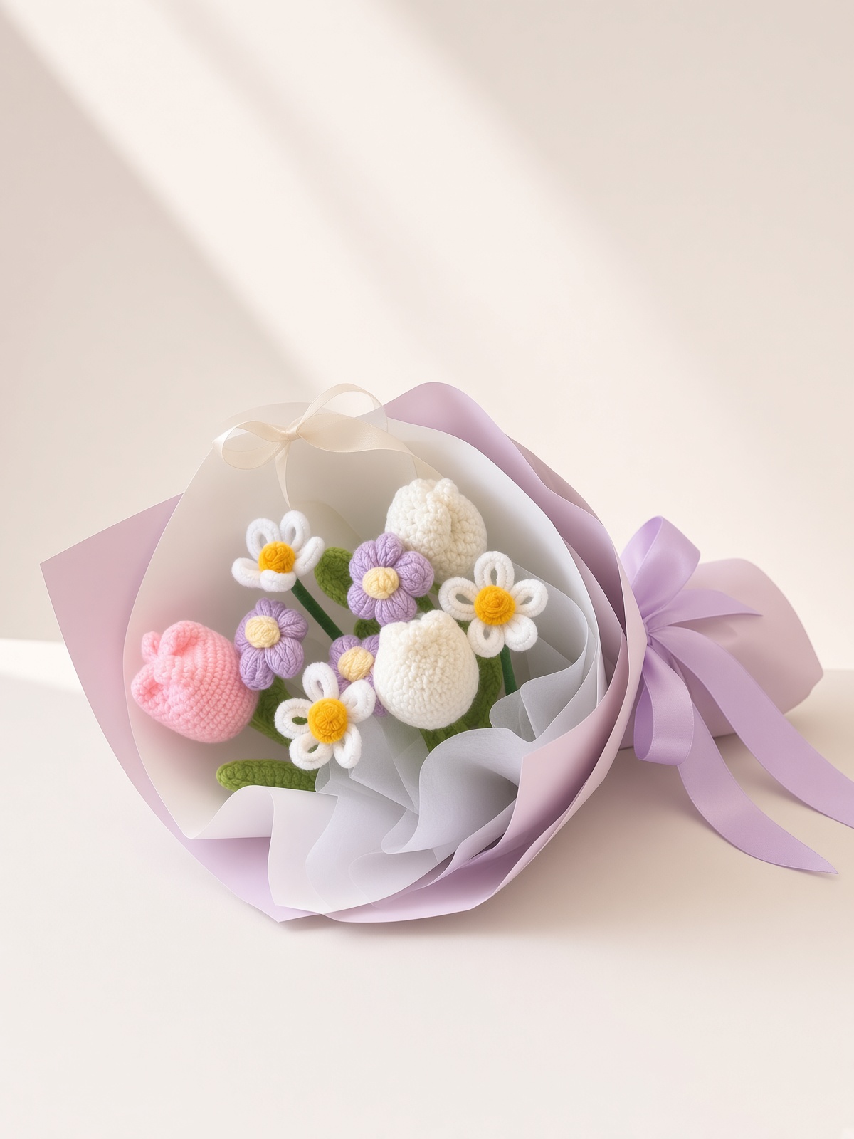 Crochet Tulip Bouquet Lavender Meadow - Image 2