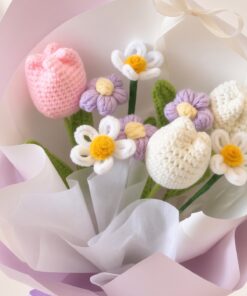 Crochet Tulip Bouquet Lavender Meadow - Image 3