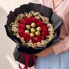 Red Soap Rose & Chocolate Ferrero Rocher Bouquet