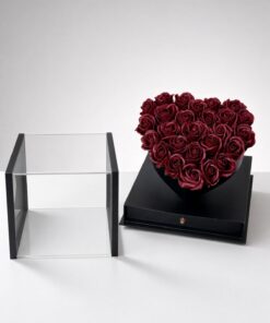 Soap Rose Heart Shape | Luxury Acrylic Box - Image 2