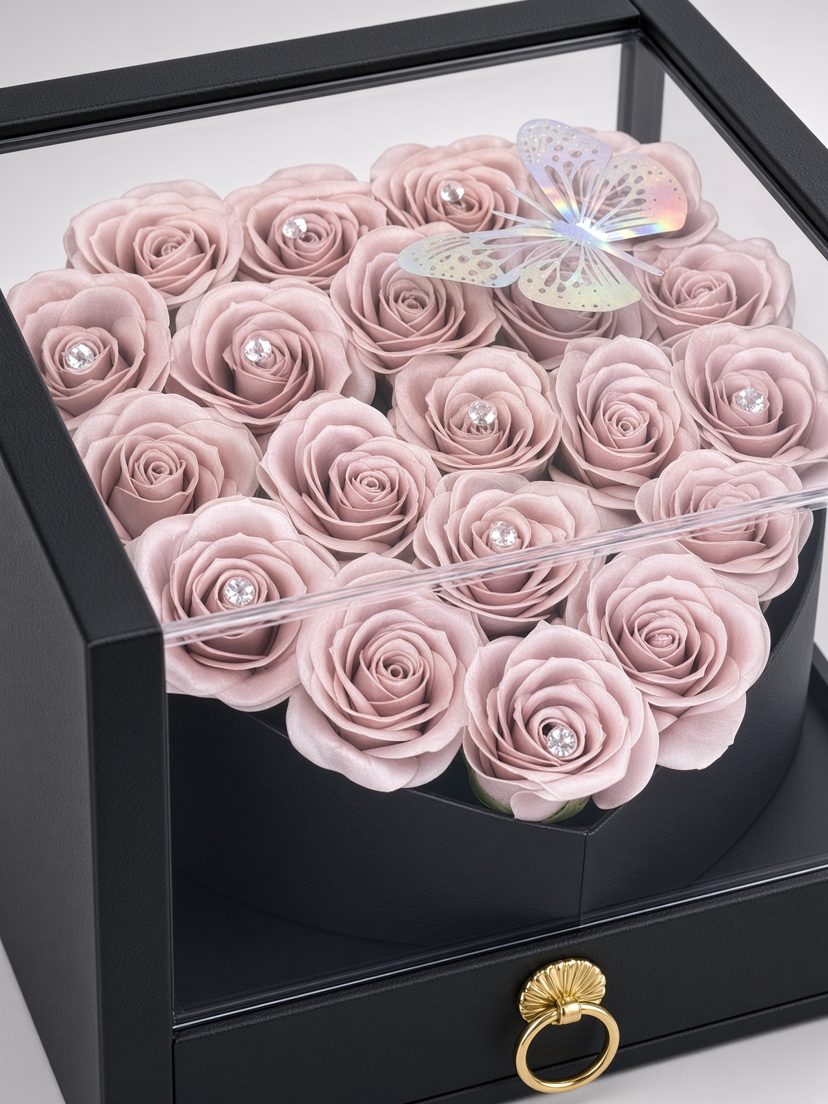 Soap Rose Heart Shape | Luxury Acrylic Box - Image 2