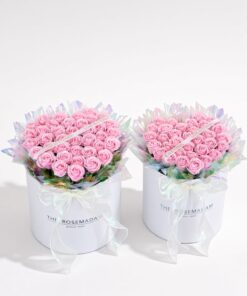 Heart Soap Flower Rose Box Soft Pink