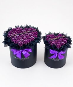 Heart Soap Flower Rose Box Royal Purple