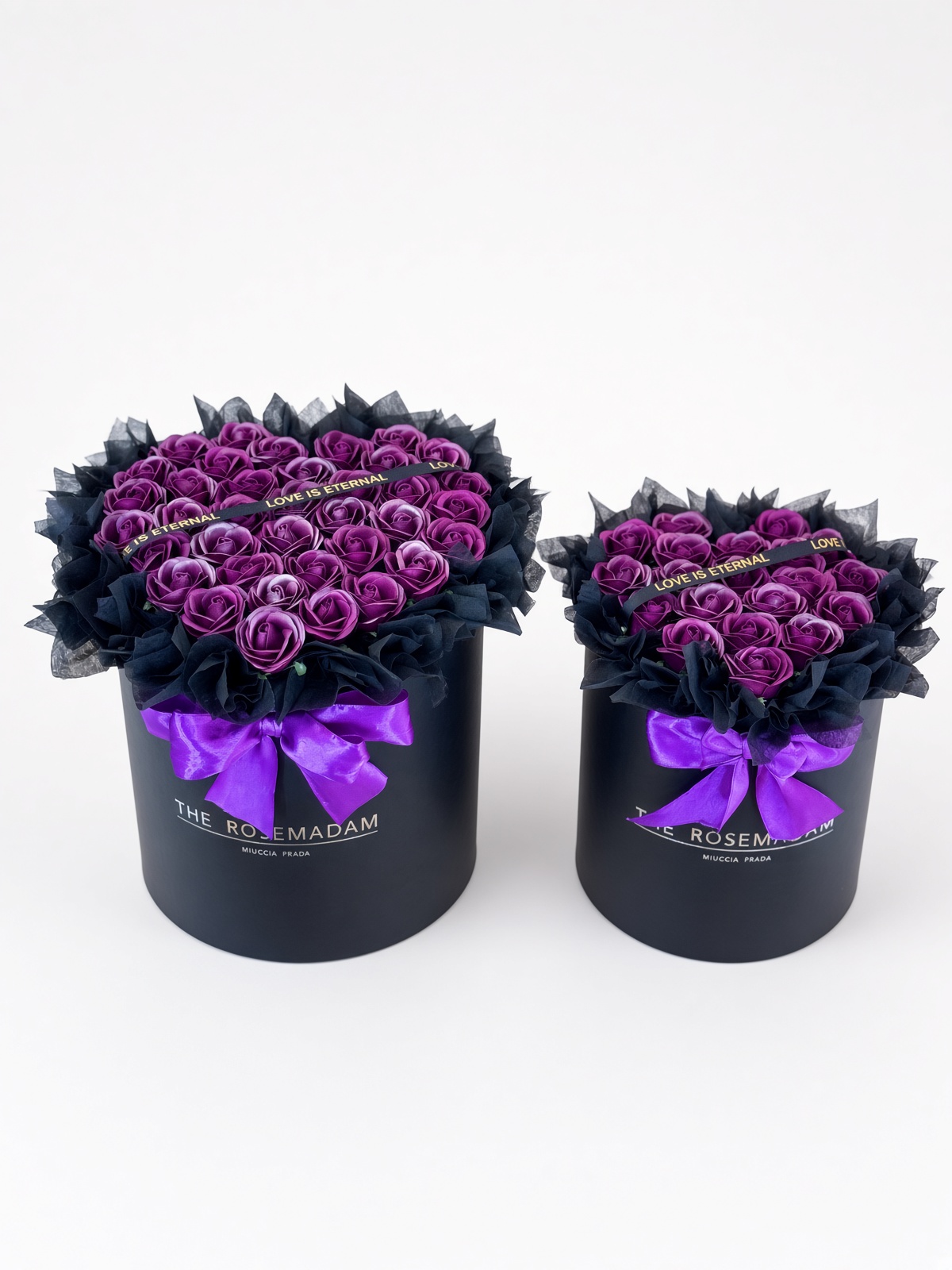 Heart Soap Flower Rose Box Royal Purple