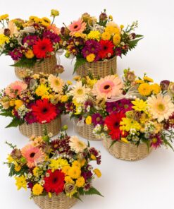 Thumbelina Mix Fresh Flower Basket Arrangement | Floral Gift - Image 2