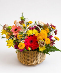 Thumbelina Mix Fresh Flower Basket Arrangement | Floral Gift