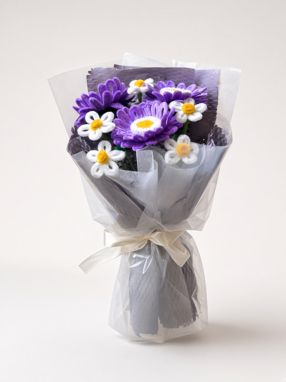 Chenille Daisy & Gerbera Bouquet | Handmade Flower Gift - Image 3