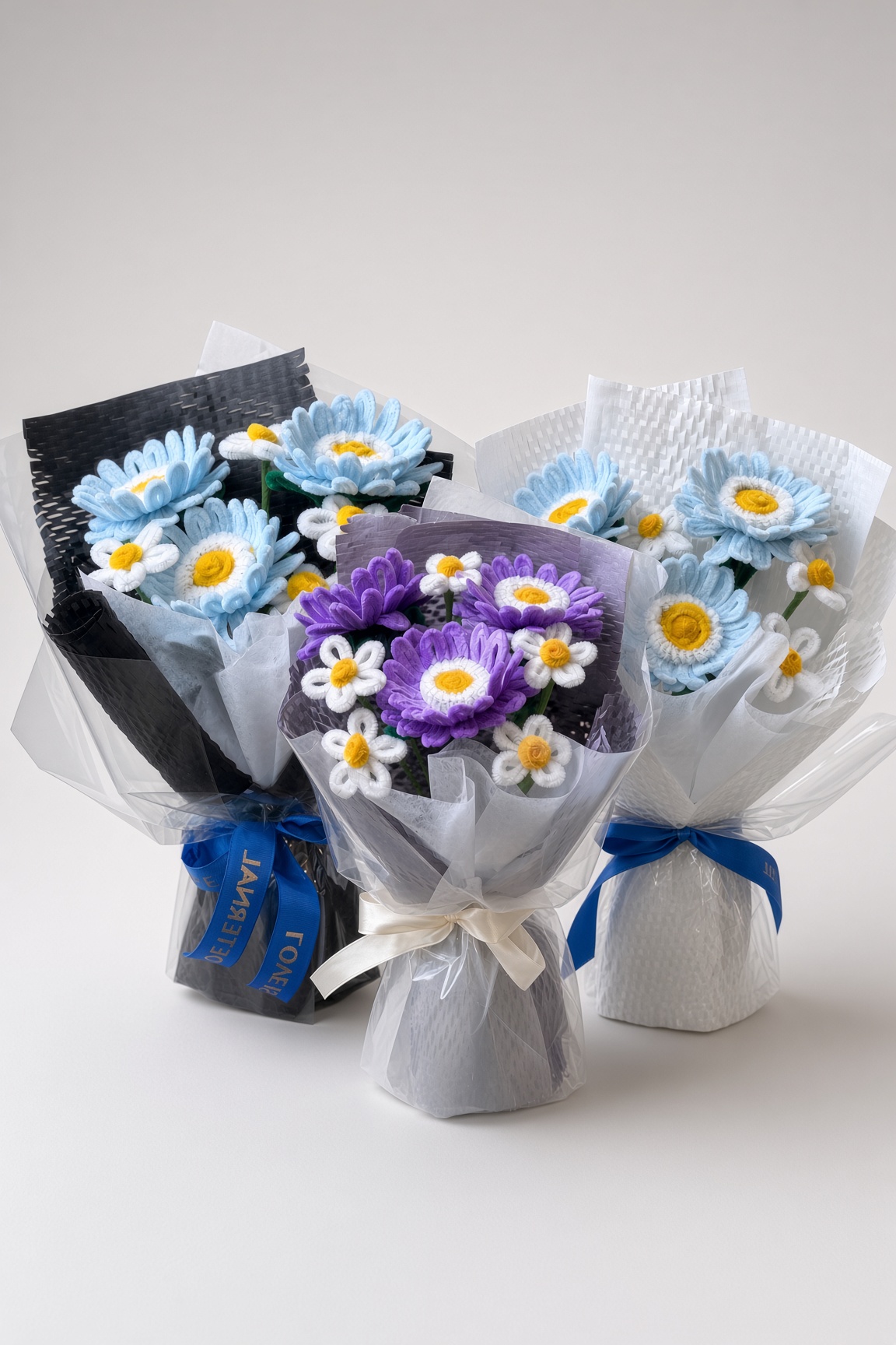 Chenille Daisy & Gerbera Bouquet | Handmade Flower Gift