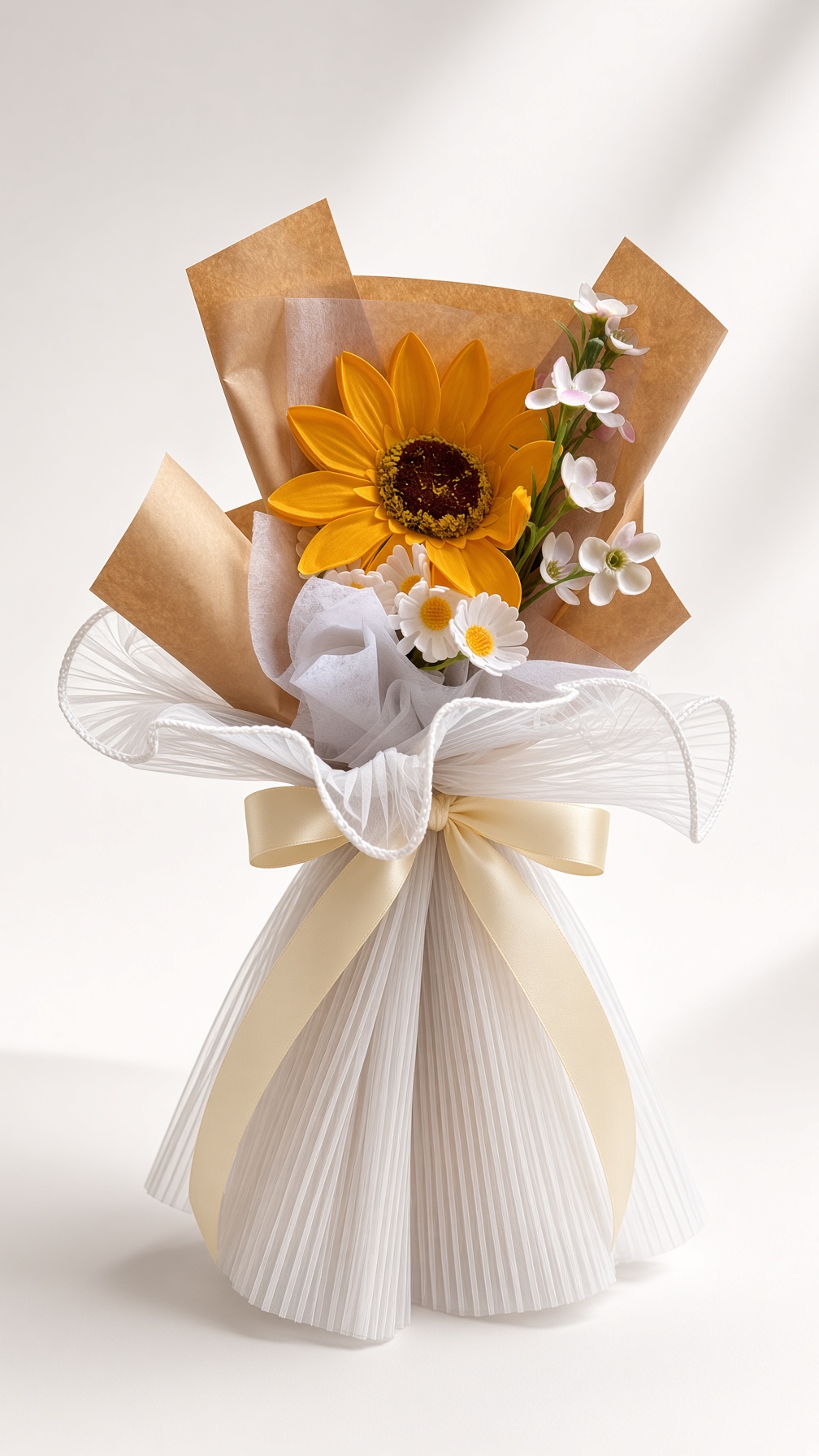 Sunflower Bouquet Soap Flower Single Stalk
