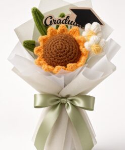 Crochet Sunflower Graduation Bouquet | Handmade Flower