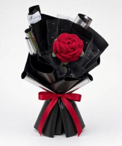 Crochet Red Rose Bouquet | Handmade Flower