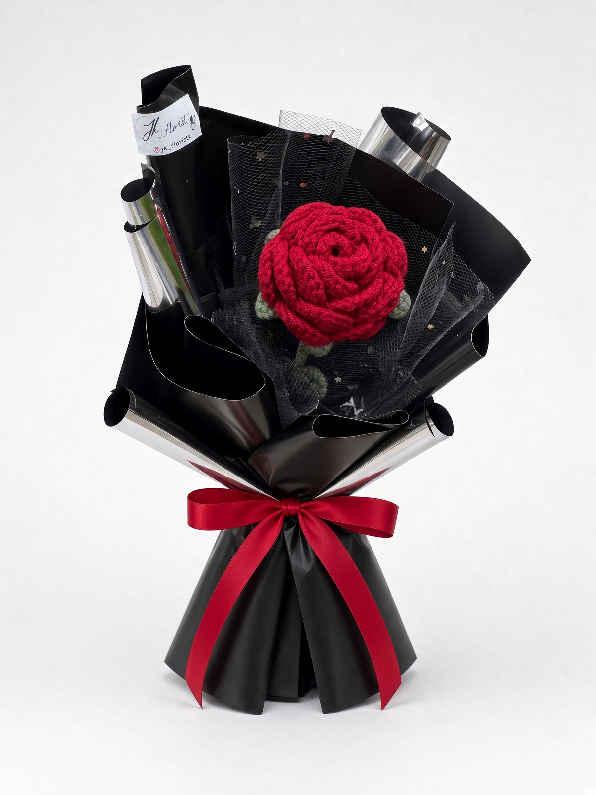 Crochet Red Rose Bouquet | Handmade Flower