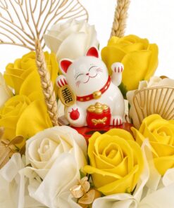 Lucky Cat Maneki Neko Soap Flower Opening Box - Image 2
